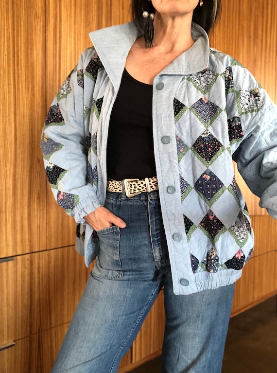 vintage patchwork jacket quilt Gem