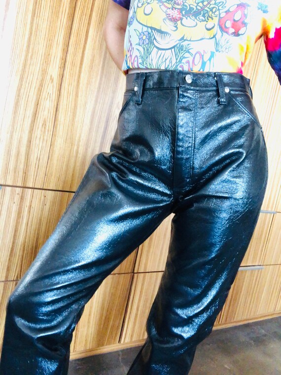 Vintage waxed wranglers high waisted vinyl coated