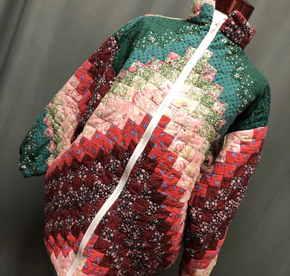 vintage patchwork jackets quilt coat floral jacket p… Gem