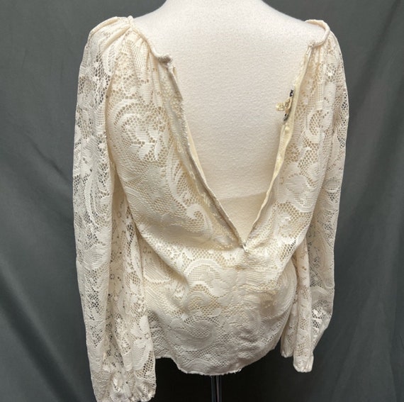 vintage bohemian lace blouse 1970s blouse - image 6