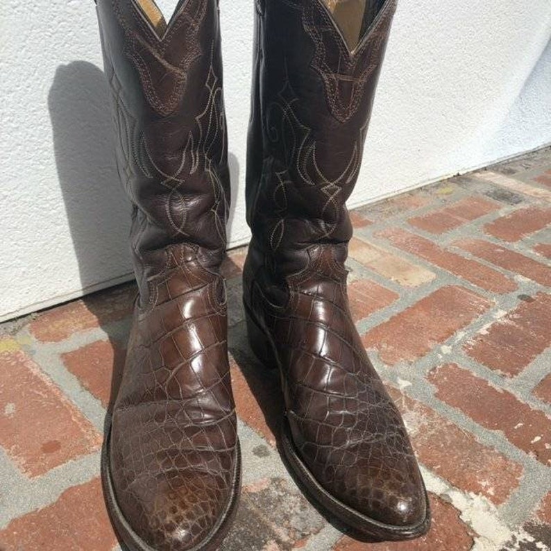justin boots crocodile