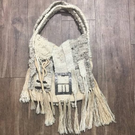 Vintage bohemian 70s style artist made retro bag h