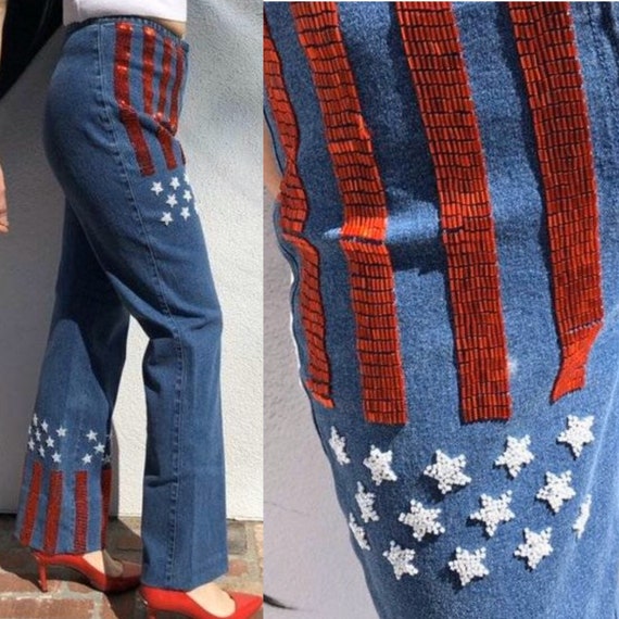 jeans with red stars