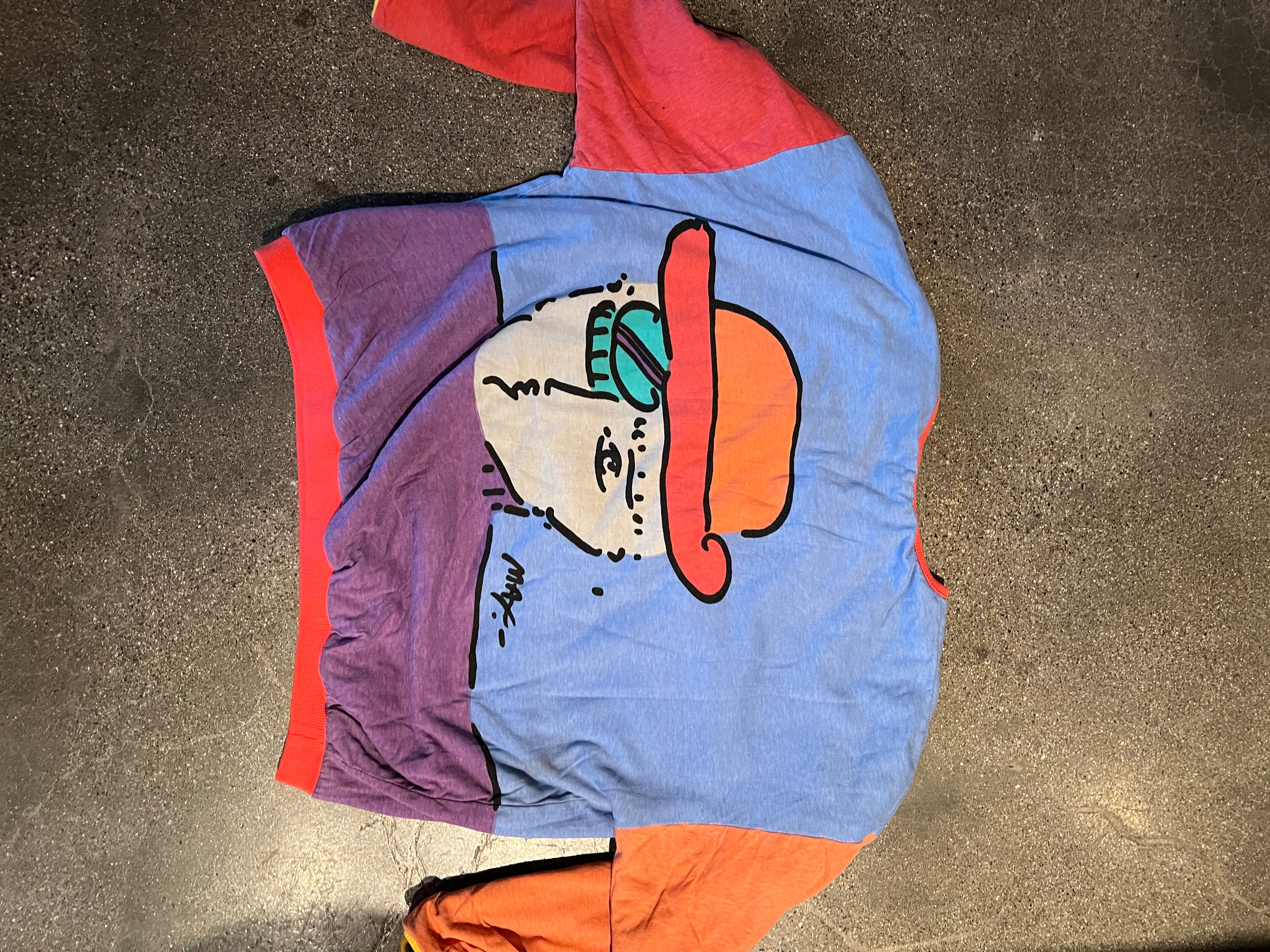 Vintage Rare 1980s Reversible Printed Peter Max Sweatshirt Vintage Rare 1980s Reversible Printed Peter Max Sweatshirt