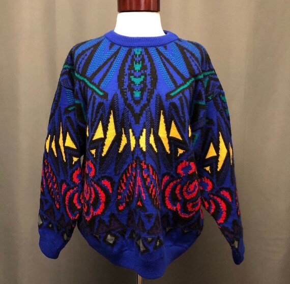 Vintage coogi sweater 90s streetwear 80s printed s