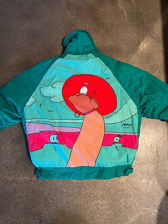 Rare 1980s Peter Max puffer jacket 80s streetwear… - image 1