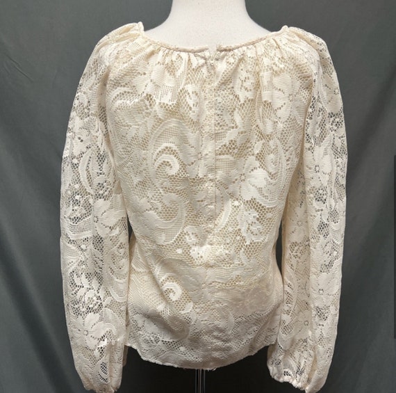 vintage bohemian lace blouse 1970s blouse - image 4