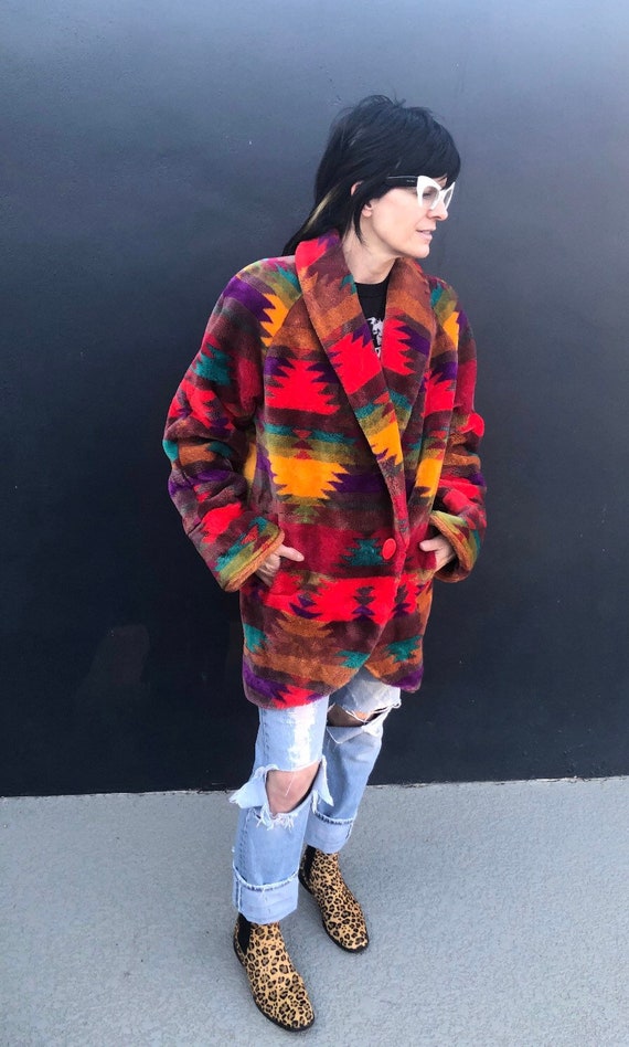 southwest print coat