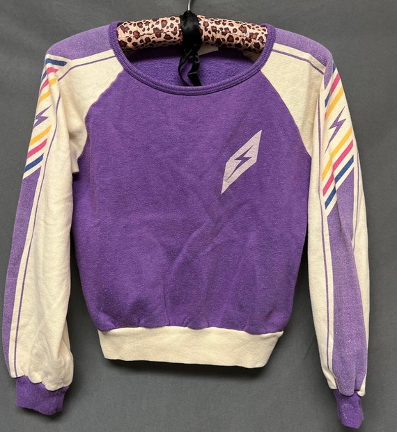 Vintage 1970s sweatshirt lightening bolt design - image 1