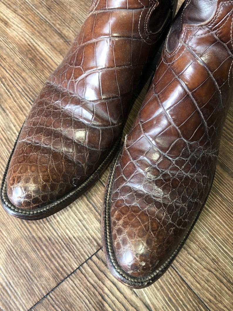 justin boots crocodile
