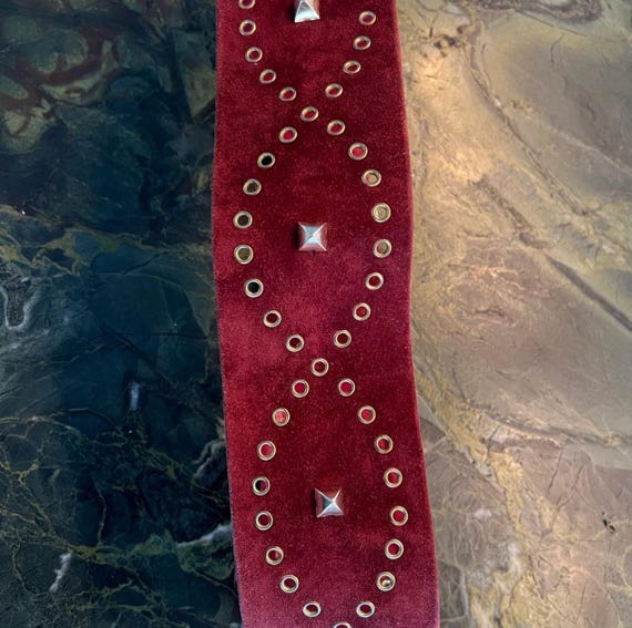 Vintage Givenchy Studded Suede Belt Vintage Designer Belt - Etsy display picture 3