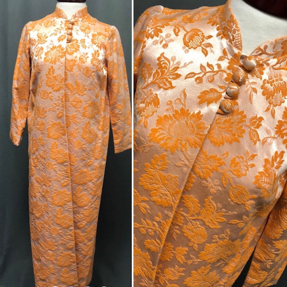 Vintage 60s brocade tapestry jacket 70s gold duste