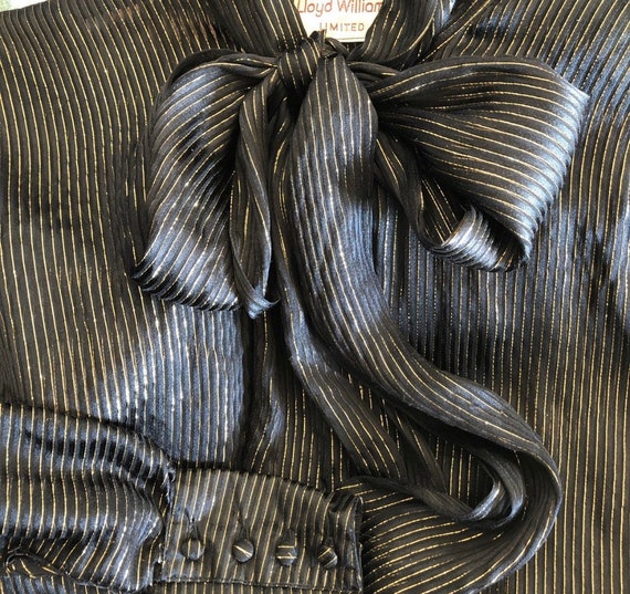 Metallic vintage gold and black semi sheer silk 70