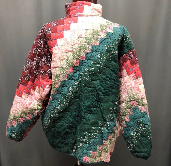 vintage patchwork jackets  quilt coat floral jack… - image 2