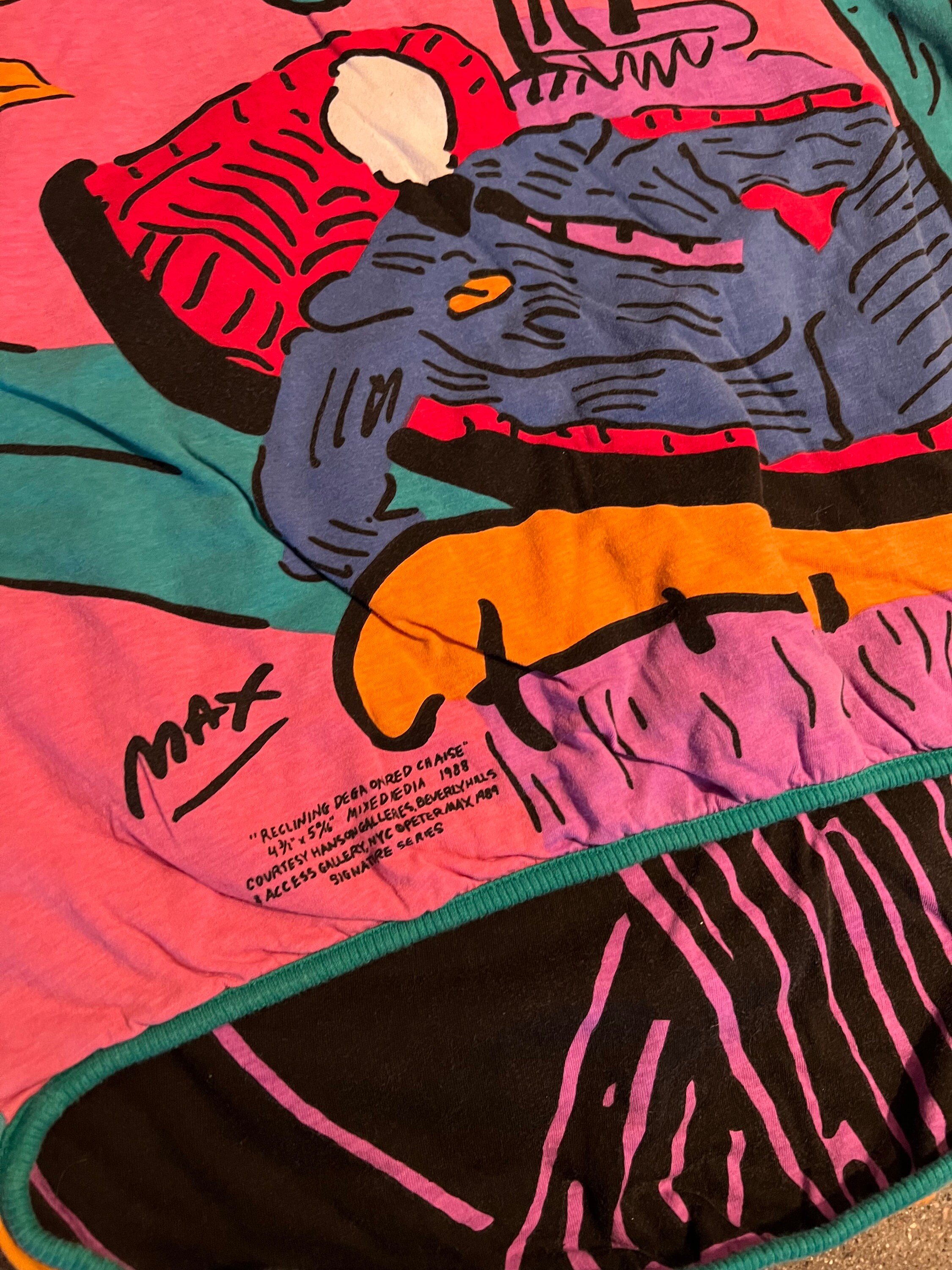 Rare Vintage 1980s Reversible Printed Peter Max Sweatshirt 80s 
