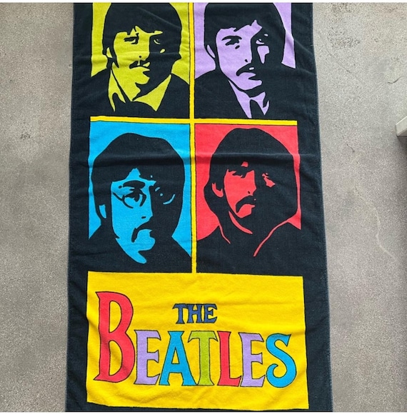 Vintage Beatles Beach Towel,1980s Printed Towel 80s Beach Towel - Etsy