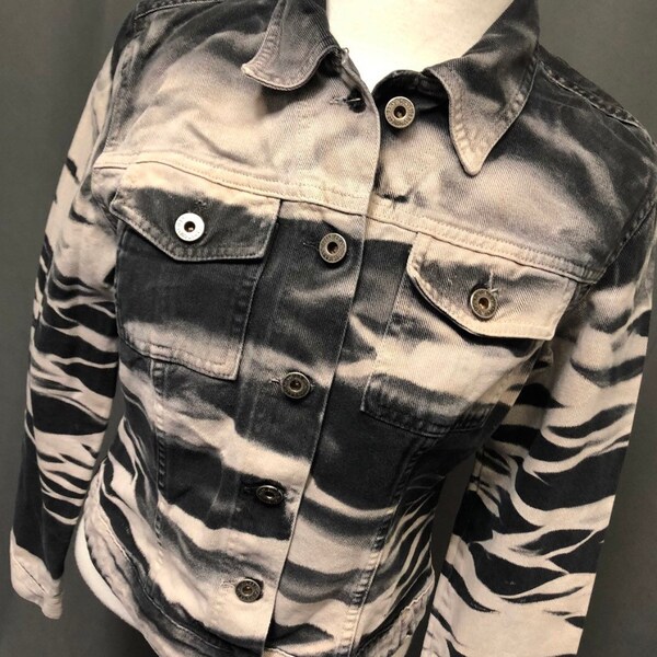 Women's White Tie Dye Denim Jacket Jackets