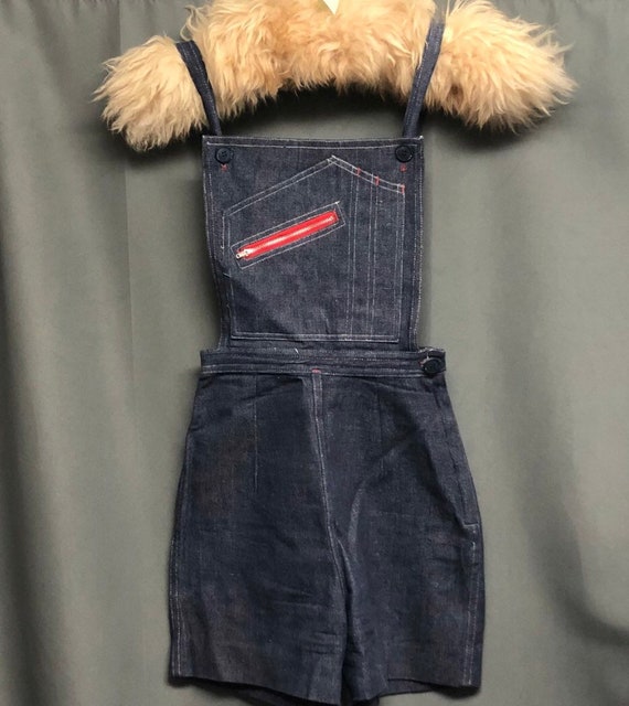 Vintage denim overalls 70s-80s romper