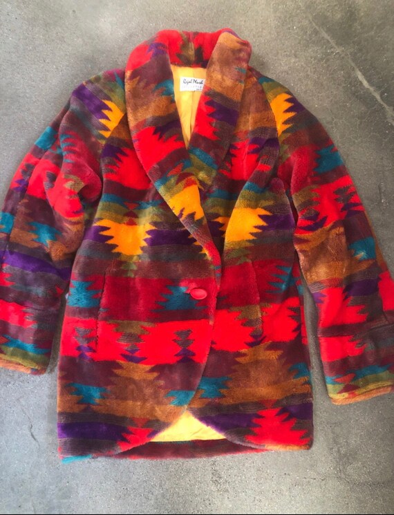 RESERVED ~Vintage Faux fur coat