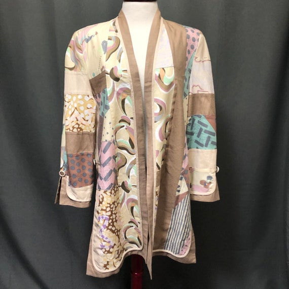 Vintage Jeanne Marc 80s printed blazer
