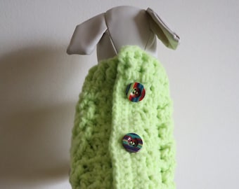 Knitted Small Dog Sweater -- Gimme the Greenlight