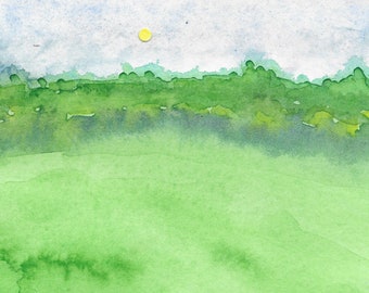 Golf Ball Sun, blank notecards printed from my original artwork