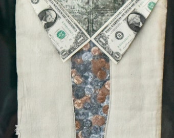 Money Bag #4, an original mixed media artwork