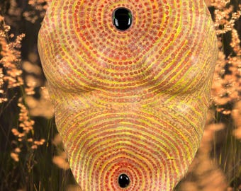 Torso, painted bust with glass-stone chakras