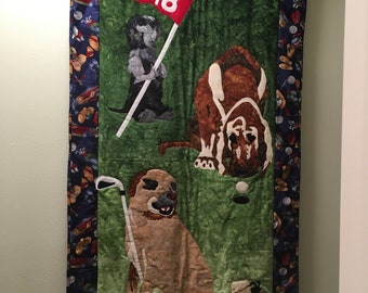 Golfing Dogs Wallhanging