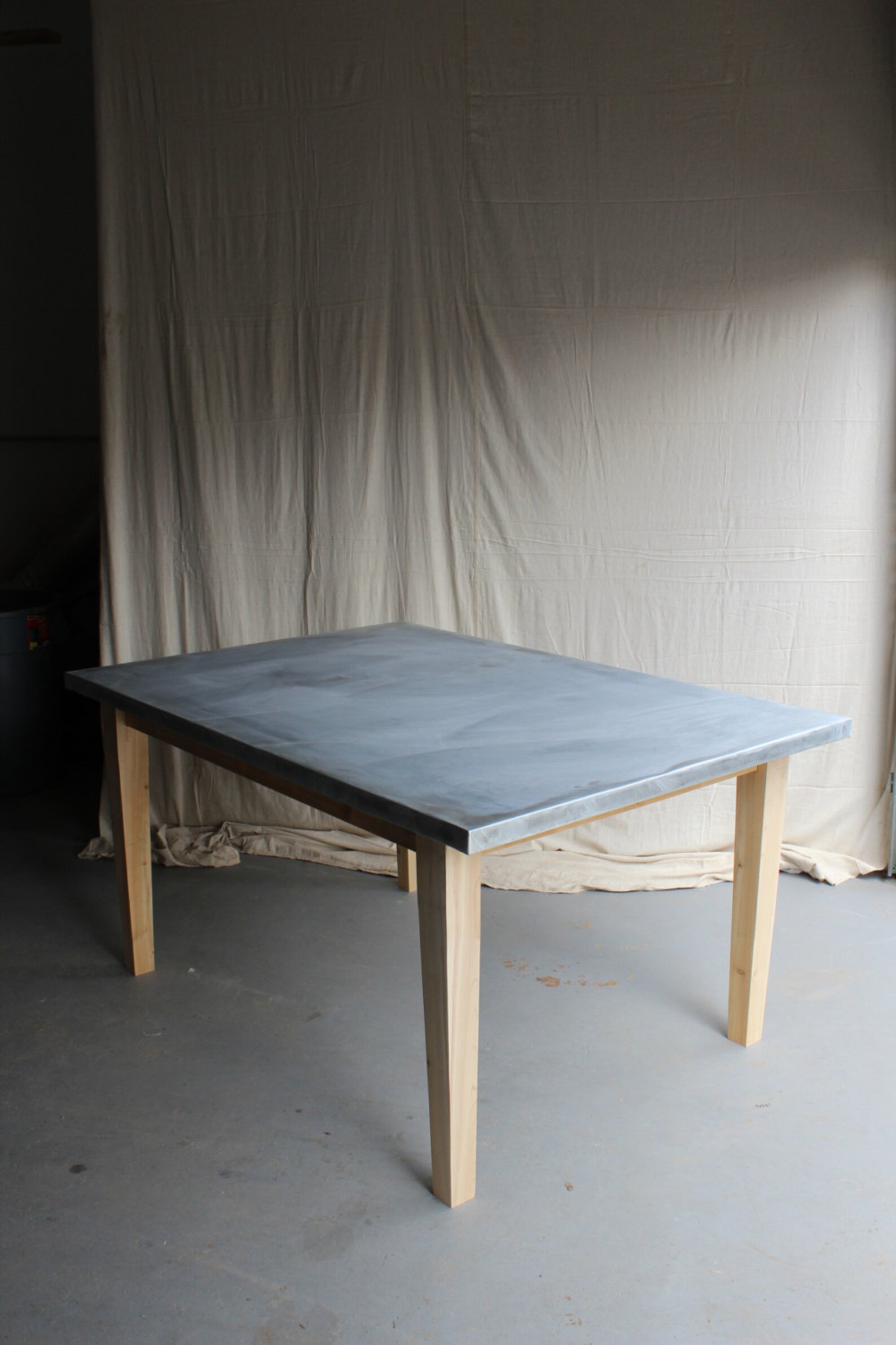 Zinc Top Farm Table Reclaimed cedar pine wood barn rustic Etsy