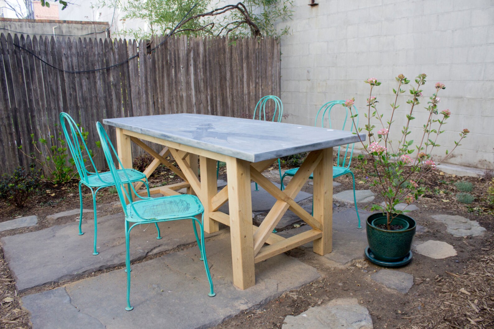 Zinc Top Farm Table Reclaimed pine wood barn rustic Etsy