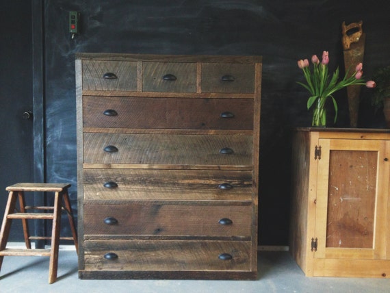 Rustic Modern Reclaimed Barn Pallet Wood Dresser Vintage Etsy