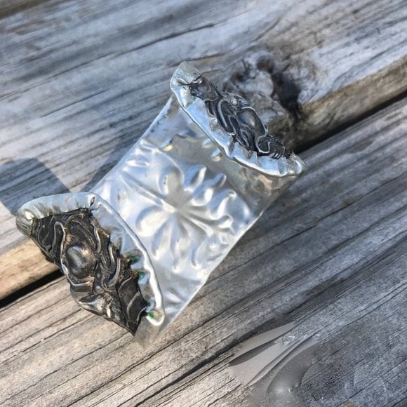 Rare Antique Unger Bros Dawn Art Nouveau Sterling Silver Cuff Bracelet ...