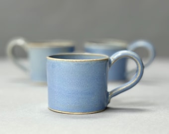 handmade cornflower blue espresso cup