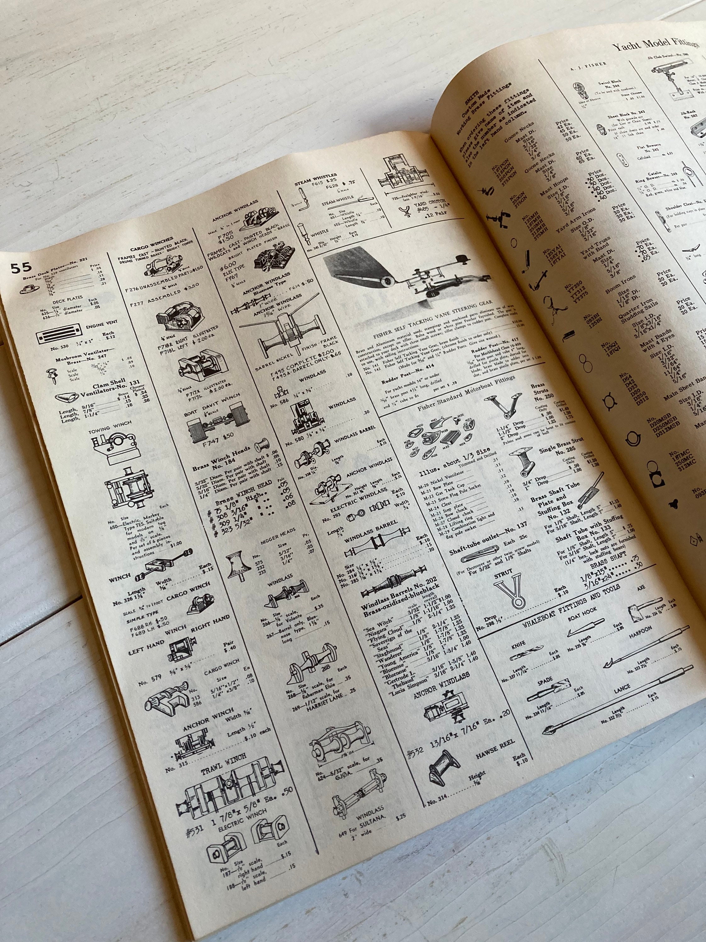 Vintage Scale Model Ship Catalog 1958 James Bliss & Co Boston, MA