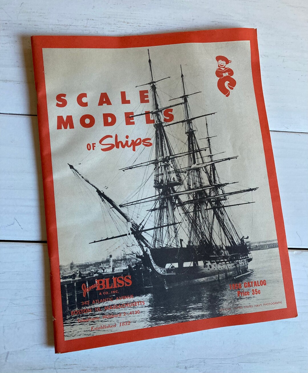 Vintage Scale Model Ship Catalog 1958 James Bliss & Co Boston, MA