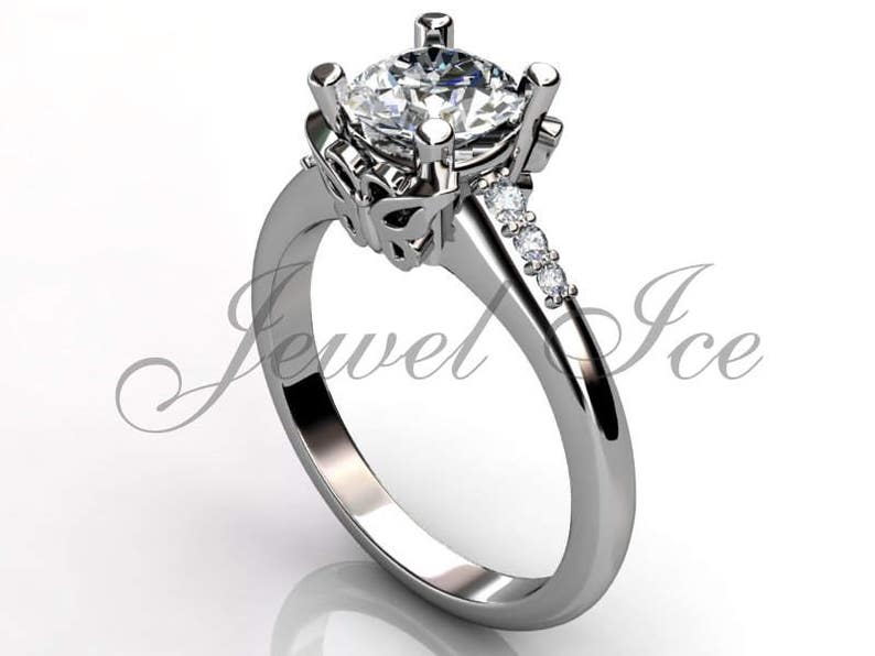 Butterfly Engagement Ring Platinum Diamond Unique Butterfly - Etsy