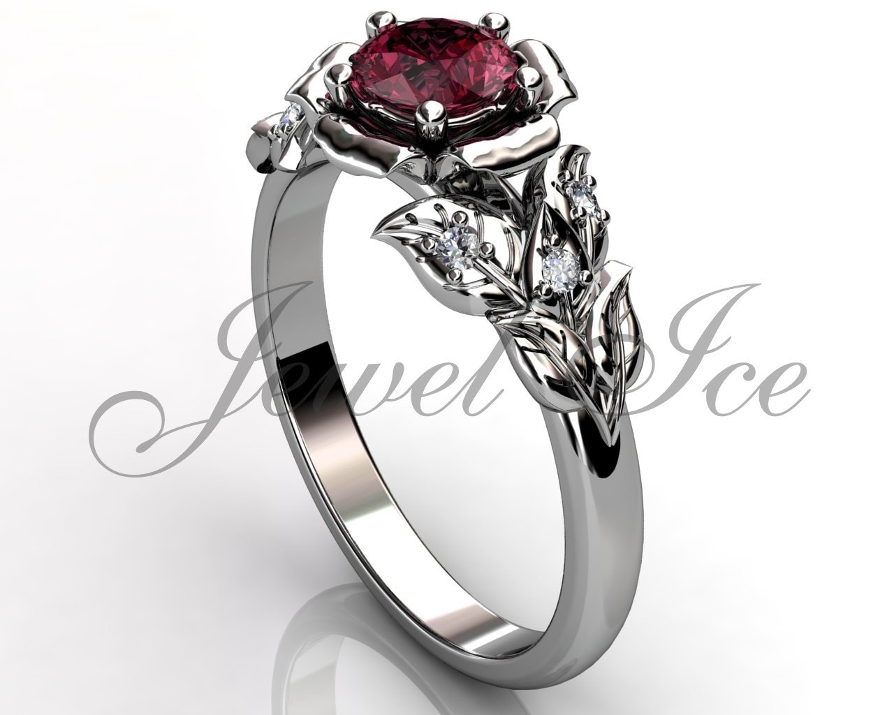 Men's Ruby Ring 1.62 Ct. 14K White Gold | The Natural Ruby