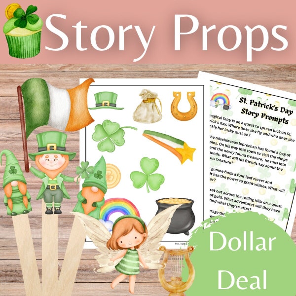 St Patrick's Day Story Telling Props or Sensory Bin Additions Waldorf Inspired for Creative Play and Dramatic Play Homeschool or Classroom