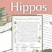 Hippo Mini Unit for Homeschool and Classroom for Kindergarten 1st 2nd ...