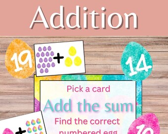Easter Addition Math Center Activity Counting 1-20 Beginning Math ...