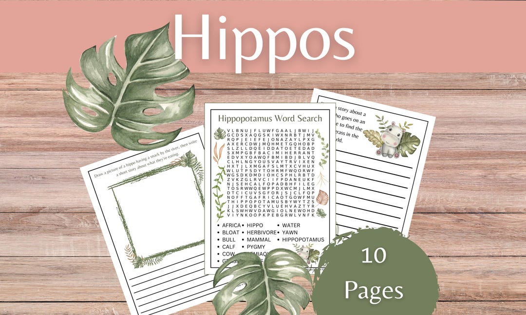 Hippopotamus Mini Unit for Science, Vocabulary, and Creative Writing ...
