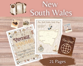 Mini-reseenhet för grundskolan i New South Wales, Australien, med kartor, aktiviteter, mat och mer. Hemundervisning i geografi.