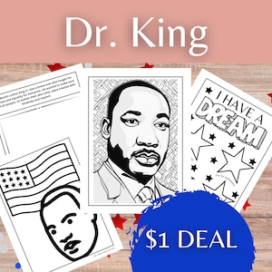 MLK Printable Worksheets and Coloring Pages DOLLAR DEAL Celebrate Dr. Martin Luther King&#39;s Bravery for Human Rights Classroom and Homeschool