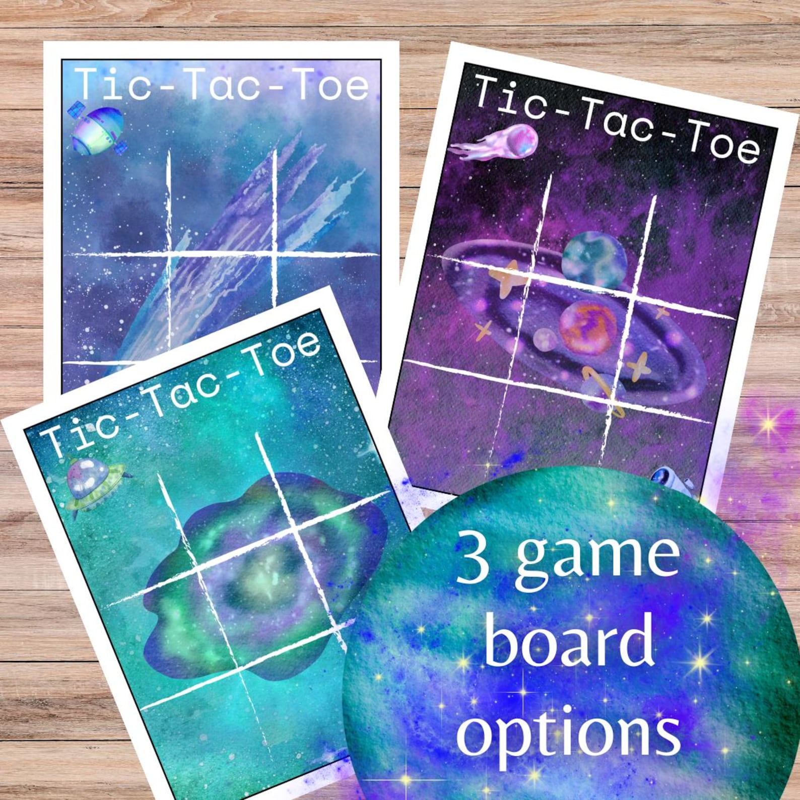 Space Tic Tac Toe Game: Printable Kids Activity (digital Download - Etsy