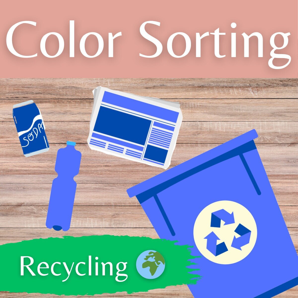 Recycling Color Sorting Activity For Preschoolers Classroom Centers Or Recycling Color Sorting Activity For Preschoolers Classroom Centers Or