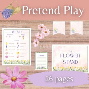 Bloemenwinkel fantasiespelkit: dramatische speelset voor thuis en school (digitale download)
