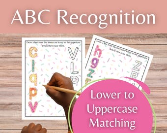 Donut Alphabet Matching Worksheets: Uppercase & Lowercase Tracing ...