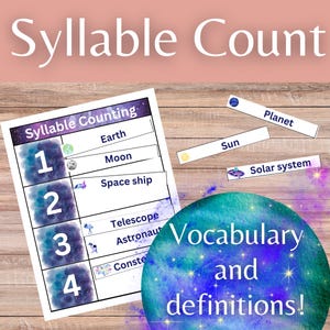 Space Syllable Sort: Phonological Awareness Activity (Digital Download