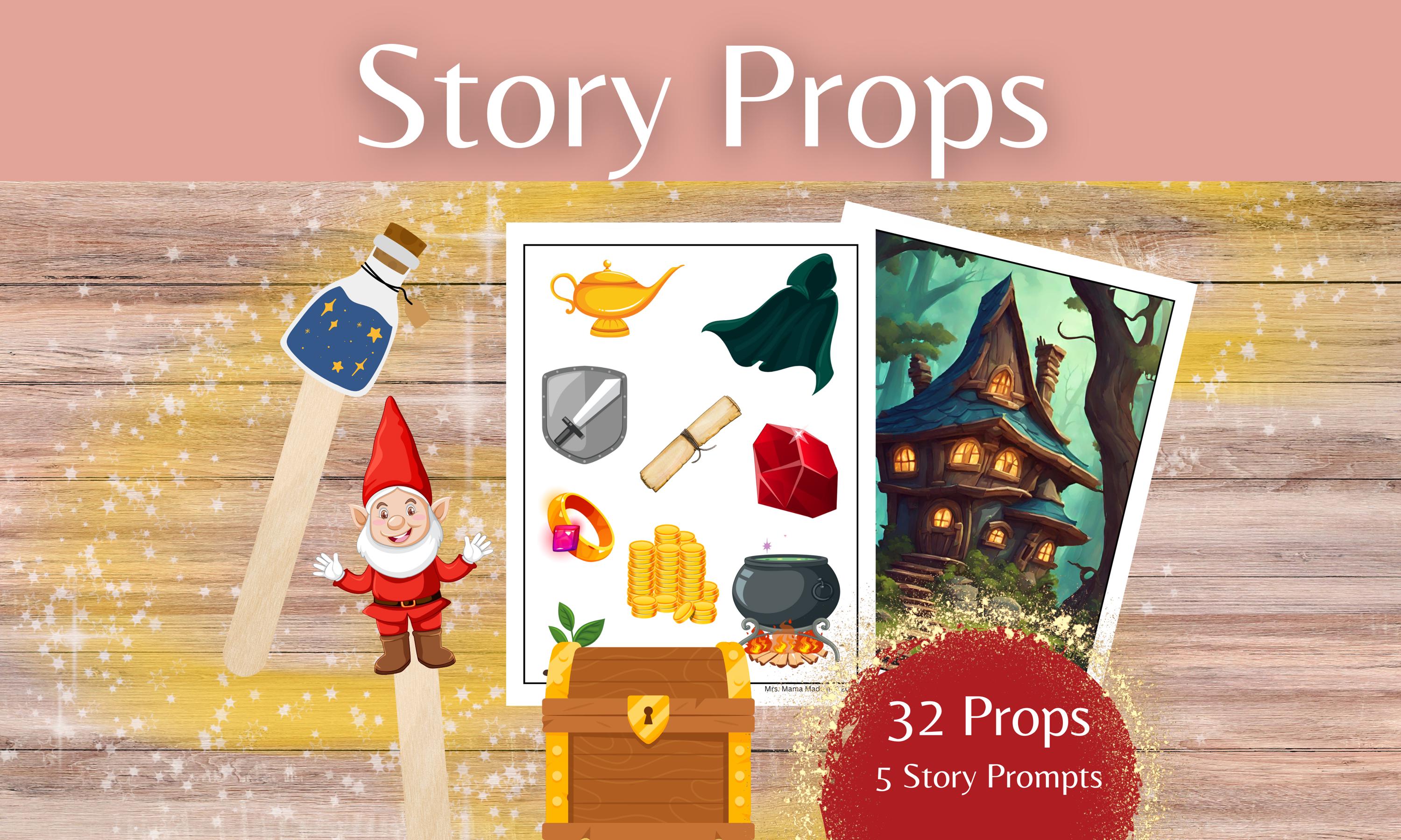 Fantasy Story Telling Props and Prompts Printable for Pretend Play and ...